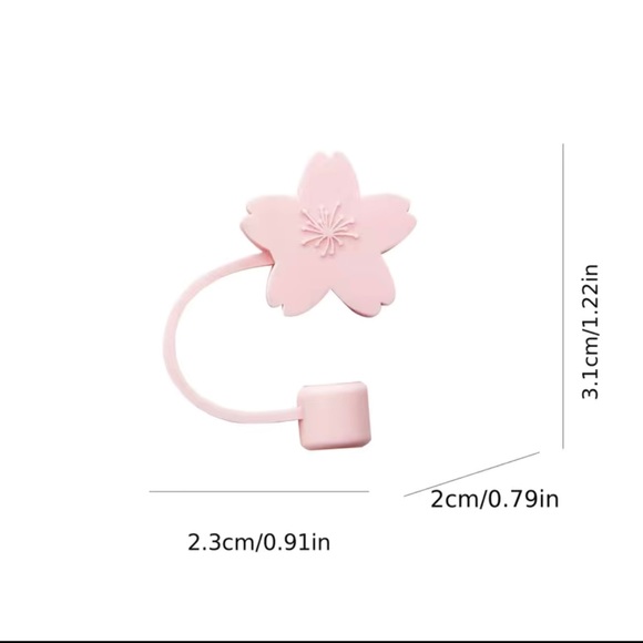 2 Piece Flower and Smiling Sun Stanley Cup Straw Covers - Picture 5 of 5